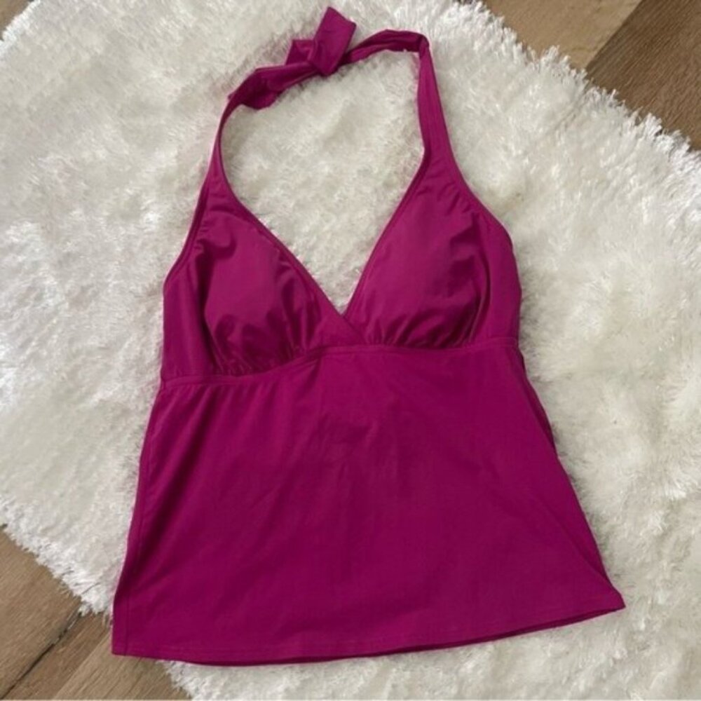Lands' End Pink Halter Tankini Top